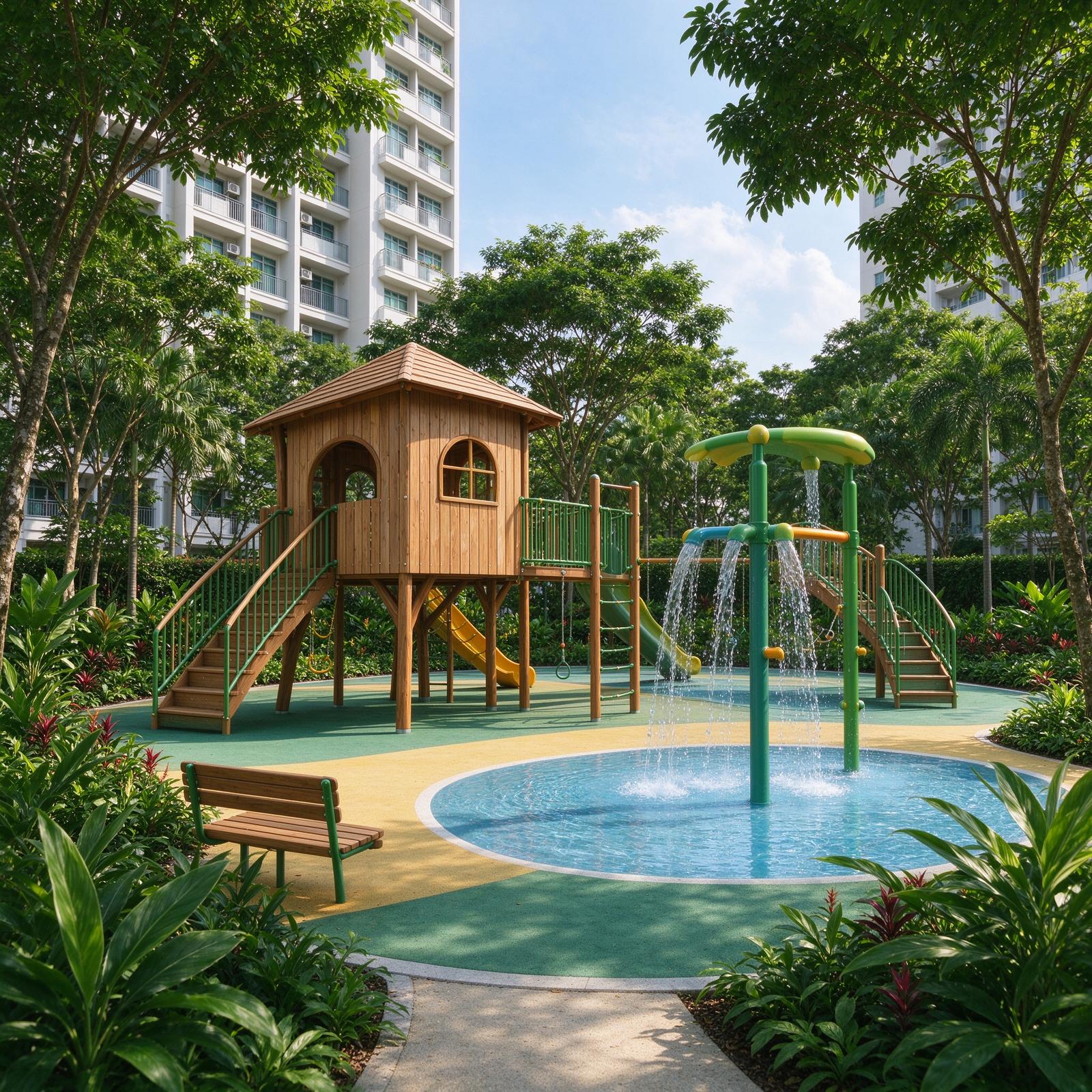 Wynwood Grand children's playground with water play